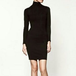 Zara Mohair Wool Turtleneck Sweater Dress